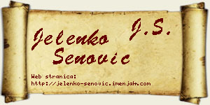Jelenko Senović vizit kartica